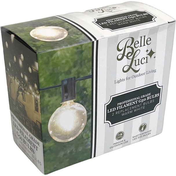 Belle Luci 2pk Ww G50 E17 Led Bulb 04-03006