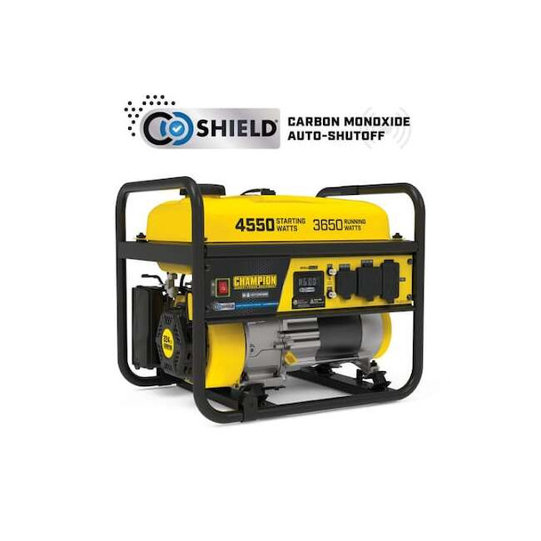 Portable Generator, Gasoline, Recoil Start, 120V AC