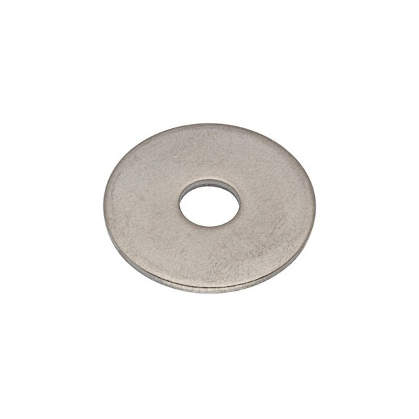 Flat Washer, For Screw Size 1/4 in ,Stainless Steel Plain Finish, 10 PK