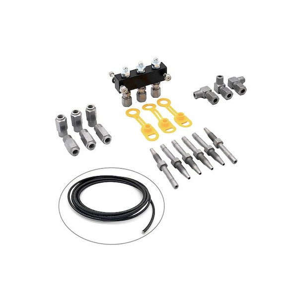Locknlube Three Point Manifold Kit,Aluminum/Steel LNL81203-1/8