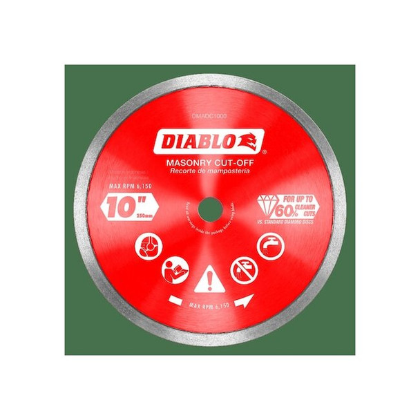 Diablo DiamondSawBlade,Diam:10",Arbor:5/8" DMADC1000