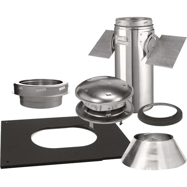 SELKIRK Sure-Temp 6 In. Stainless Steel Pitched Ceiling Chimney Support Kit