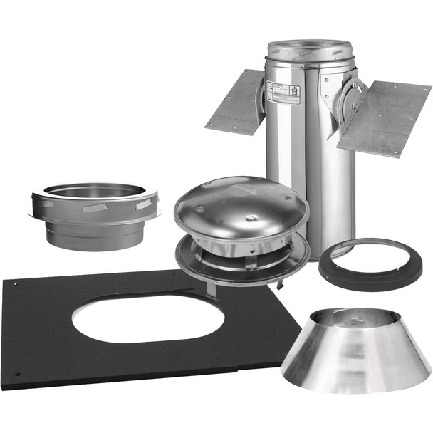 SELKIRK Sure-Temp 6 In. Stainless Steel Pitched Ceiling Chimney Support Kit