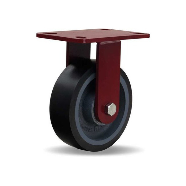 Hamilton Plate Caster,Rigid,Polyurethane,7 3/4"H R-HS-6DB70