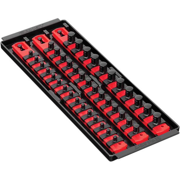 3 Rail Twist Lock Socket Boss® 13", Red - 1/4", 3/8" & 1/2" 8490