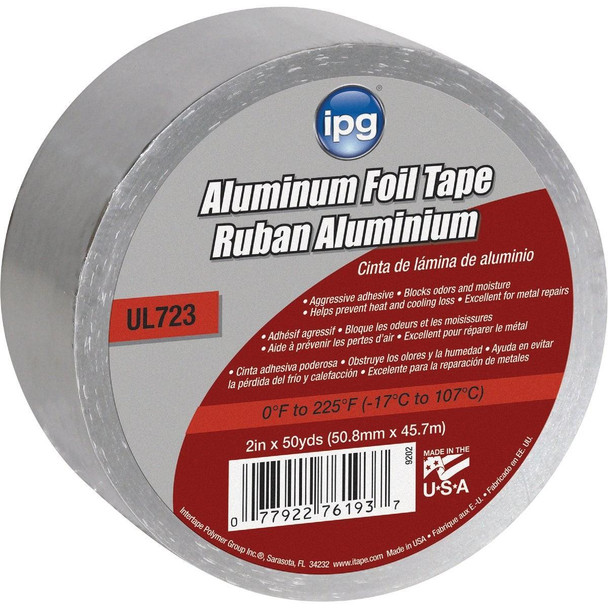 9202-B Intertape 2 In. x 50 Yd. UL723 Aluminum Foil Tape