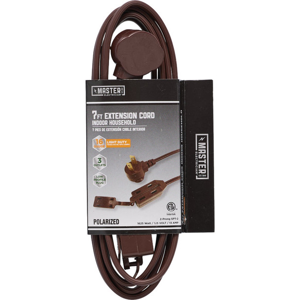 Master Electrician 7' 16/2 Brn Ext Cord 09407-ME