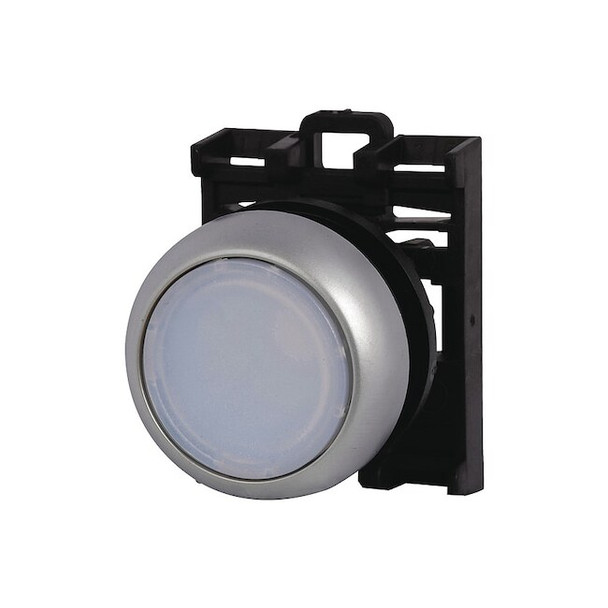Eaton Ill Mtn Pb Sil-bzl Flsh Grn, 22.5 mm, White M22-DL-W-X1
