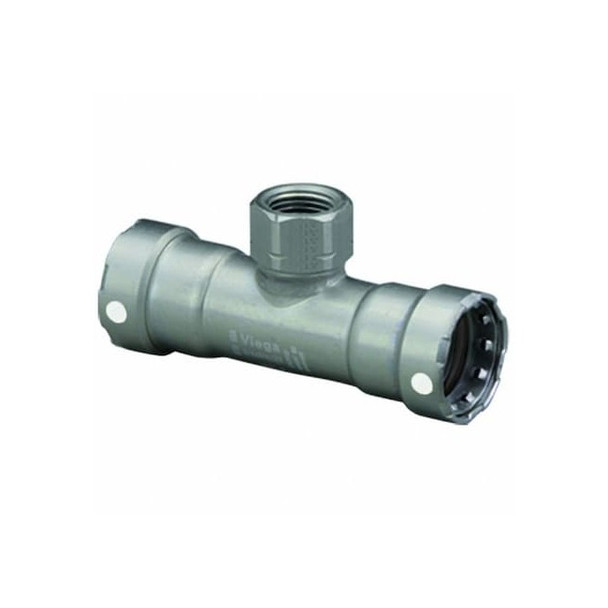 Viega Tee, Steel, Press-fit 1", 1", FNPT 3/4" 84560 Pack of 5