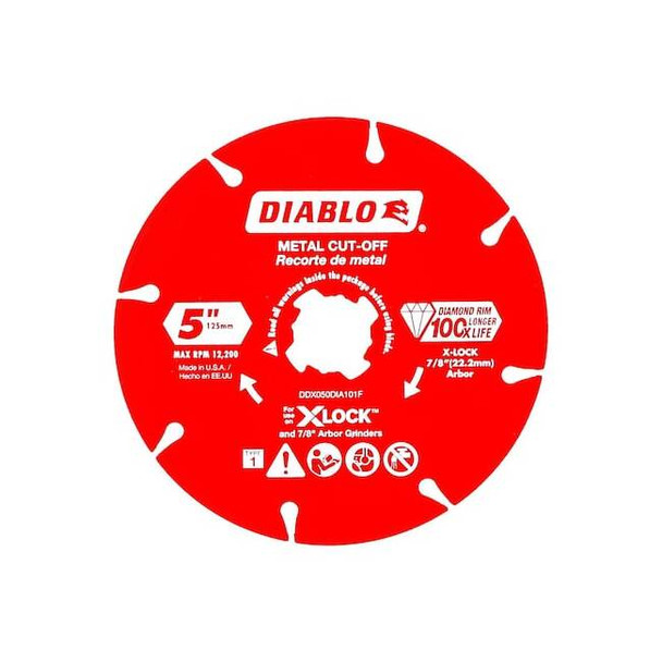 Diablo DiamondSawBlade,Diam:5",Arbor:7/8" DDX050DIA101F