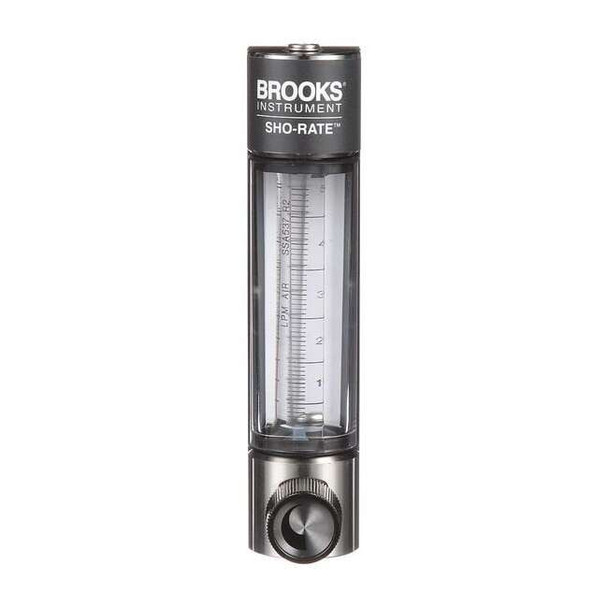 Brooks Flowmeter,Air,.2 to 5 LPM,Glass 1250AD6053ALSVV