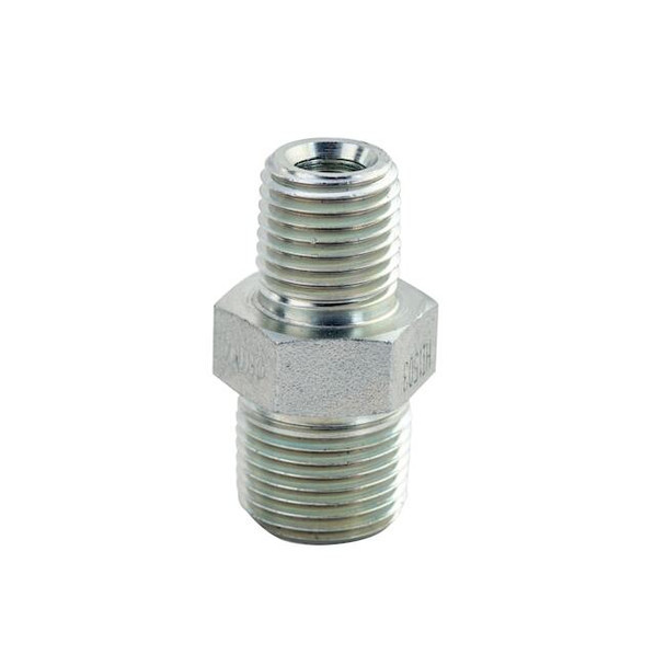 FITTING HEX NIPPLE 1/4"-18 NPTF MALE X 3/8"-18 NPTF MALE 10000PSI