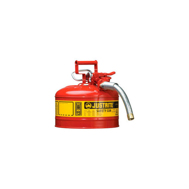 Justrite Type II Safety Can - 2-1/2 Gallon with 1"" Hose 7225130