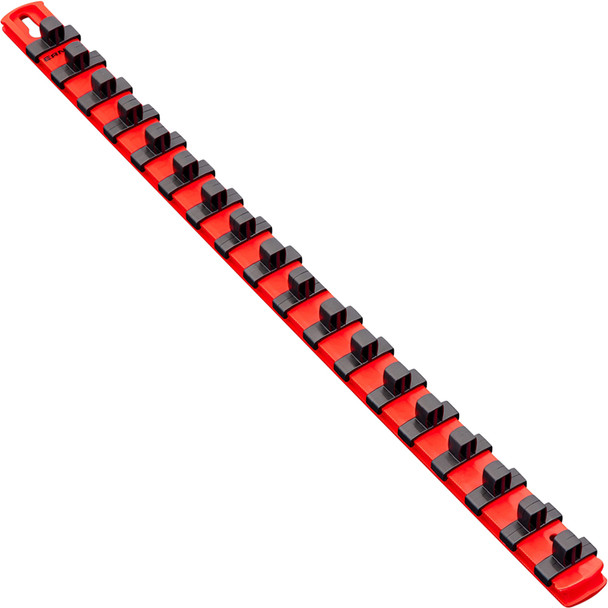 18” Socket Organizer with 18 Dura-Pro HD Clips - Red - 3/8" 8320