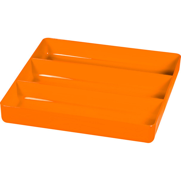 10•5" x 10•5" 3 compartment Organizer Tray - Orange 5025