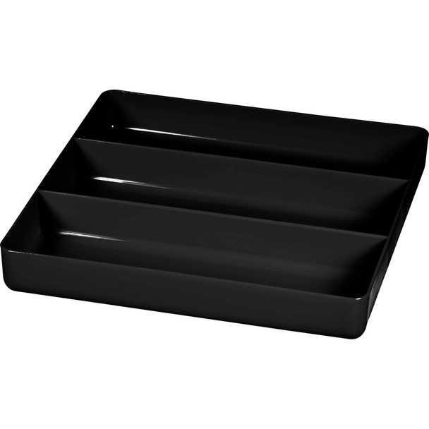 10•5" x 10•5" 3 compartment Organizer Tray - Black 5021