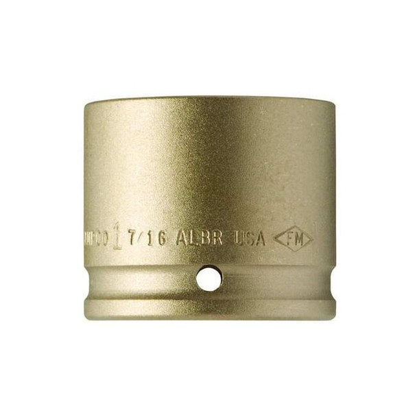 1/2 in Drive Impact Socket 1 7/16 in Size Hex Standard Depth, Natural