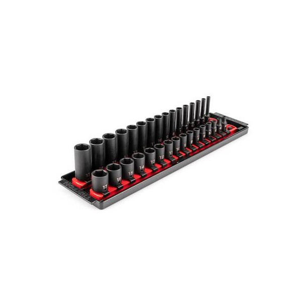 Tekton 1/4 in Drive Impact Socket Set, Metric, 32 pcs SID90201
