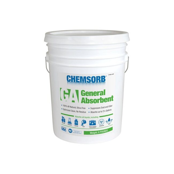 Granular Sorbent, Perlite, 2 1/2 gal Volume Absorbed per Pkg., 9 lb lb, Pail, J1