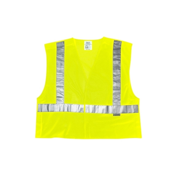Luminator Class II Tear-Away Safety Vests, Large, Fluorescent Lime