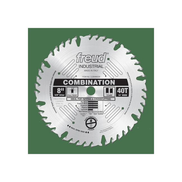 Freud CircularSawBlade,Carbide,Dia:8" LU84M008