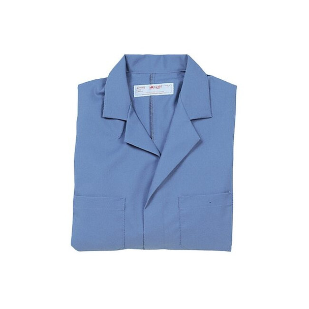 Red Kap Collared Lab Coat, Polyester/Cotton, 4 Pockets, Snaps KT30NV RG 50