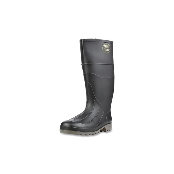 Iron Duke®  Boots, Steel Toe, Size 13, 15 in H, PVC, Black/Gray Sole