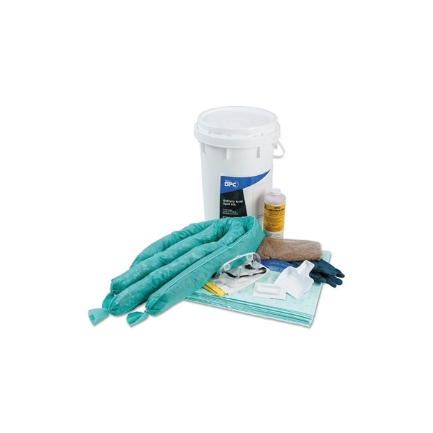 Battery Acid Specialty Spill Kit, 6.5 gal Drum, 4.5 gal Absorption