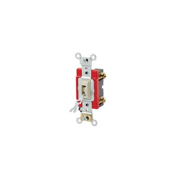 Leviton Wall Switch, 2 hp, Toggle, 20 A, Ivory 1221-2IL