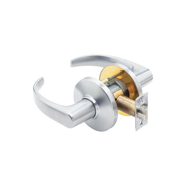 Best Door Lever Lockset,2-3/4" Strike Dim 9K30N14CSTK626