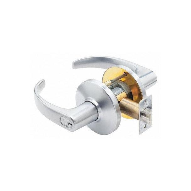 Best Door Lever Lockset,4-7/8" Strike Dim 9K37B14CS3626