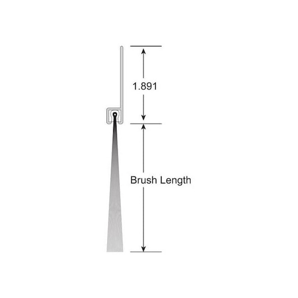 Brushseal, SD, Nylon, 2-in Straight Holder, 2-in Brush, 94-in.