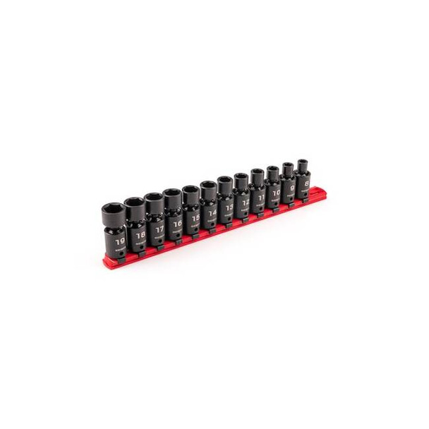 Tekton 3/8 in Drive Flex Impact Socket Set, Metric, 12 pcs SID97102