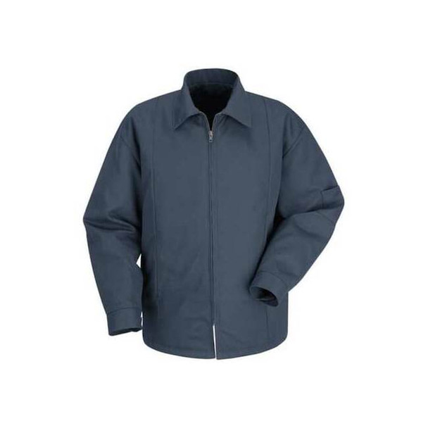 Red Kap Men's Jacket, 65% Polyester/35% Cotton, Zipper, Navy, L JT50NV RG L
