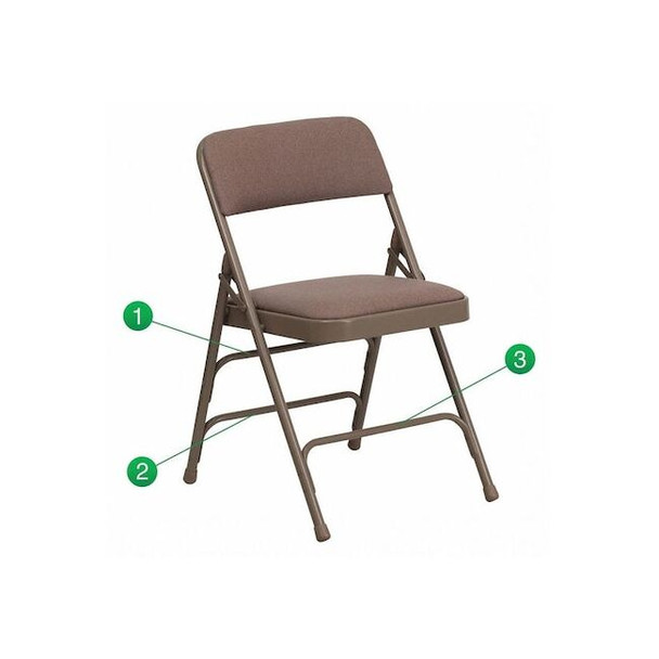 Flash Furniture Fabric Folding Chair,Beige HA-MC309AF-BGE-GG Pack of 2