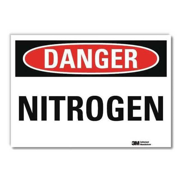 Danger Sign, 5 in H, 7 in W,Horizontal Rectangle, English, U3-1811-RD_7X5