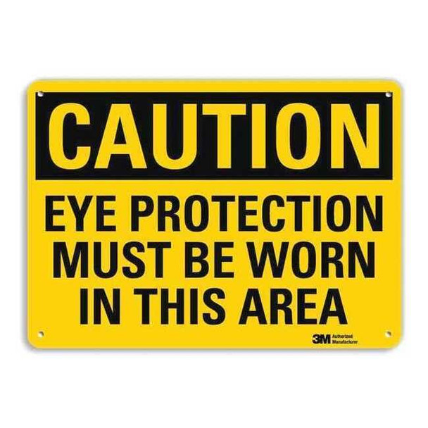 Lyle Safety Sign,Eye Protection Worn,7in.H U4-1279-RA_10X7