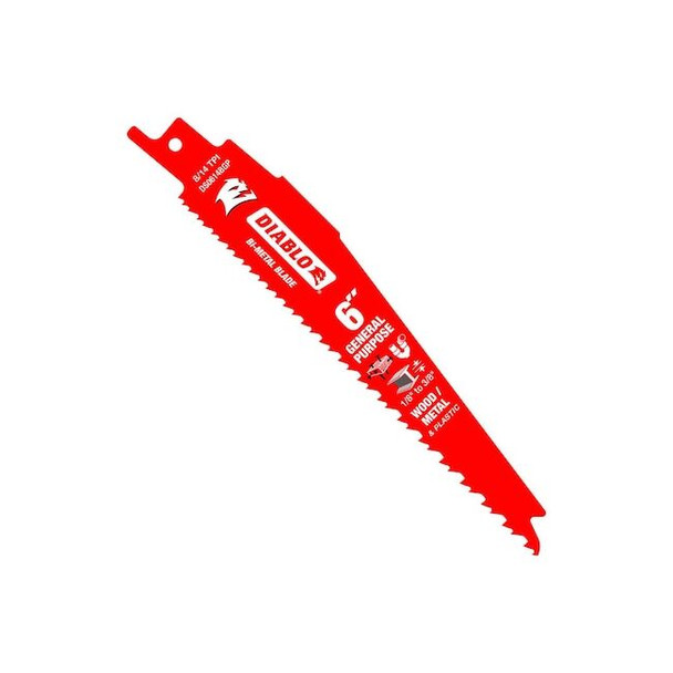 Diablo 6 in x 8/14 TPI Reciprocating Saw Blade, 15 PK DS0614BGP15