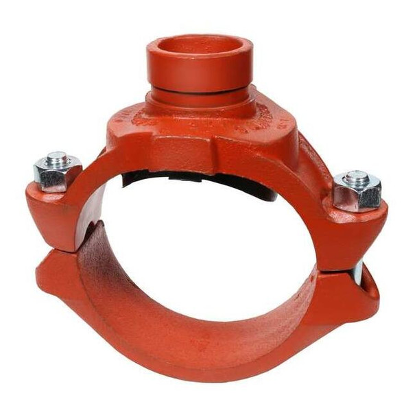 Gruvlok Clamp-T w/Groove Branch,4x2",Iron,500psi 0390173367