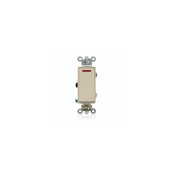 Leviton Wall Switch, 1 hp, Rocker, 20 A, Ivory 5628-2I