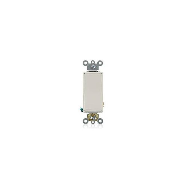 Leviton WallSwitch,2hp,Rocker,20A,LightAlmond 5621-2T