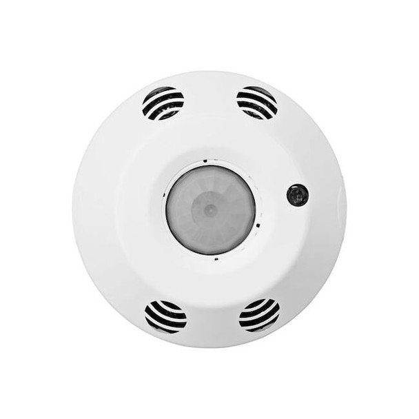 Ceiling Mount Sensor, Photocell, Wireless, White, 2,000 sq ft, LED