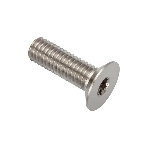 M5-0.80 Socket Head Cap Screw, Flat, Plain 316 Stainless Steel, 16 mm Length