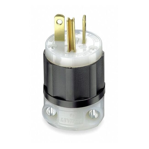 Straight Blade Plug, 6-20P, 20 A, 250V AC, 2 Pole, Screw Terminals, Grounded