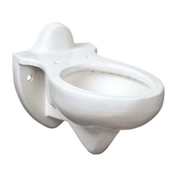 Toilet Bowl, 1.6 gpf, Flushometer, Wall Mount, Elongated, White