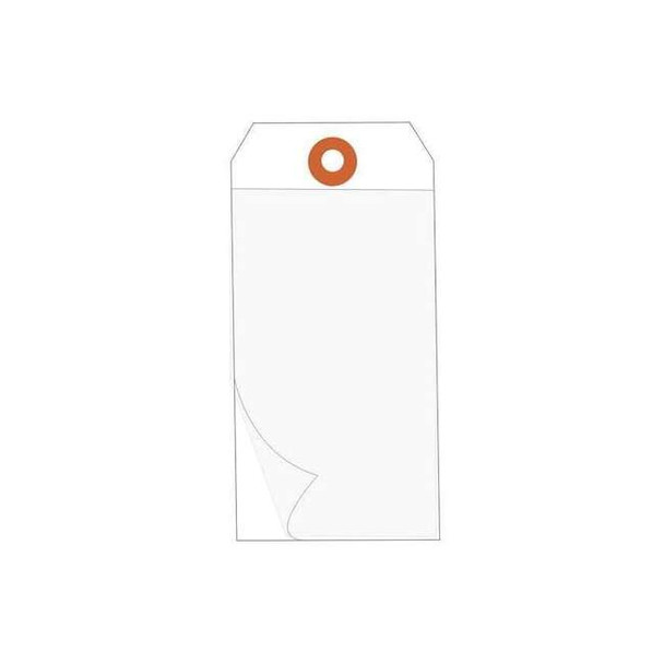 Tag,Self Laminating,4 3/4x2 3/8",PK100, 10 Mil Vinyl, White, 100 PK