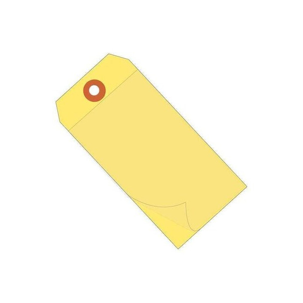 Tag,Self Laminating,6 1/4x3 1/8",PK100, 10 Mil Vinyl, Yellow, 100 PK