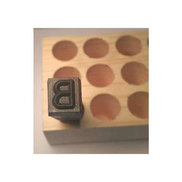 Young Bros Stamp Works Hand Stamp,3" Shank L,Steel, 06273 B 06273 B