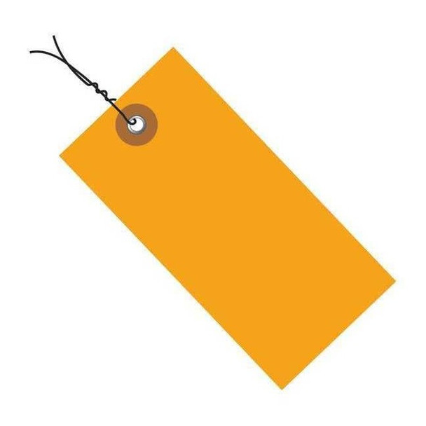 Tyvek Shipping Tags, Pre-Wired, 3 1/4" x 1 5/8", Orange, PK100 G14023E