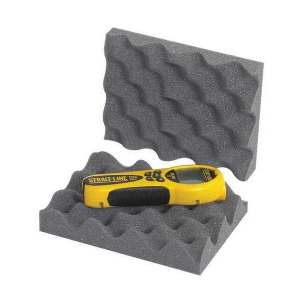 Convoluted Foam Sets,8x6x2",PK48, Polyurethane Foam, Charcoal, 48 PK